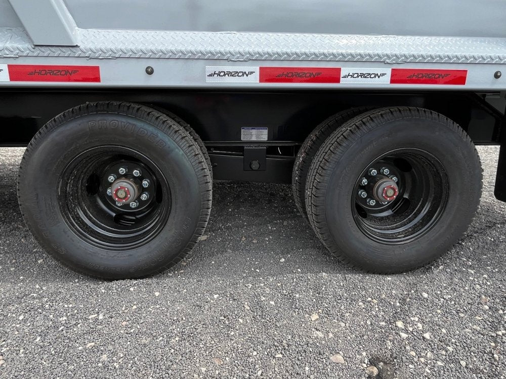 20' HZH GN Dump Trailer w/ 4' Walls (2) 12k Axles, 3-Way Door, Tarp, Hydraulic Jacks - Dump Trailers - Stryker Dealership Group