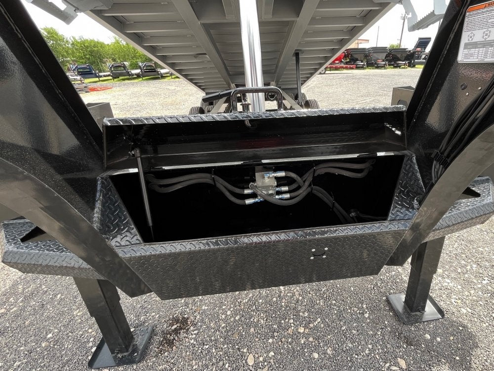 20' HZH GN Dump Trailer w/ 4' Walls (2) 12k Axles, 3-Way Door, Tarp, Hydraulic Jacks - Dump Trailers - Stryker Dealership Group