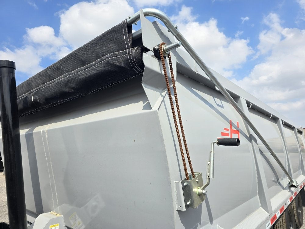 20' HZH GN Dump Trailer w/ 4' Walls (2) 12k Axles, 3-Way Door, Tarp, Hydraulic Jacks - DT4 Heavy Duty - Stryker Dealership Group