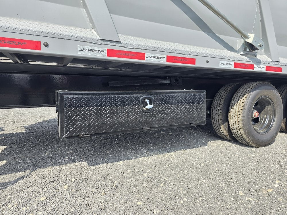 20' HZH GN Dump Trailer w/ 4' Walls (2) 12k Axles, 3-Way Door, Tarp, Hydraulic Jacks - DT4 Heavy Duty - Stryker Dealership Group