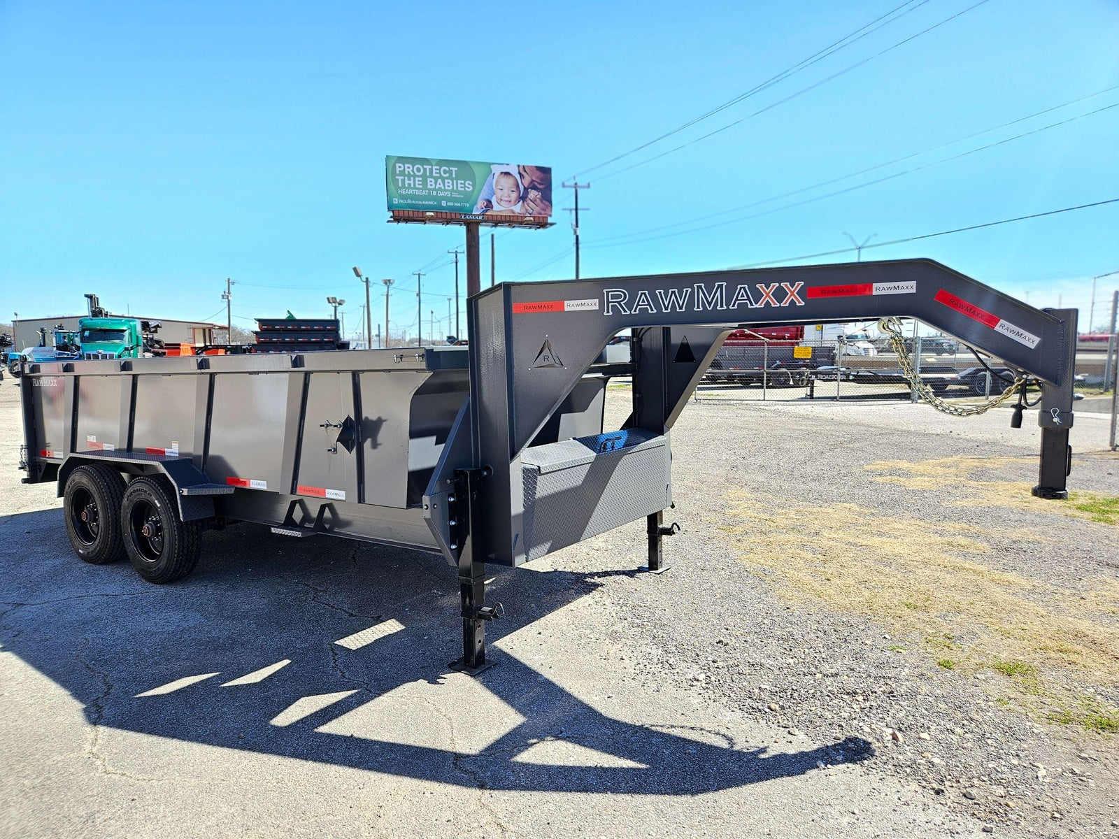 20' LTX GN Dump (2) 10k Axles 44" Walls - Gray 117155 - Dump Trailers - Stryker Dealership Group