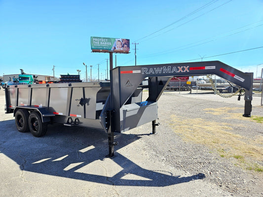 20' LTX GN Dump (2) 10k Axles 44" Walls - Gray 117155 - Dump Trailers - Stryker Dealership Group