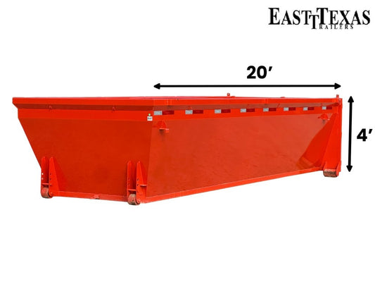 20' Roll Off Bin - 4' Side Wall - 7 Gauge Floor - Roll Off Bin/RO 20x4 Bin - Stryker Dealership Group