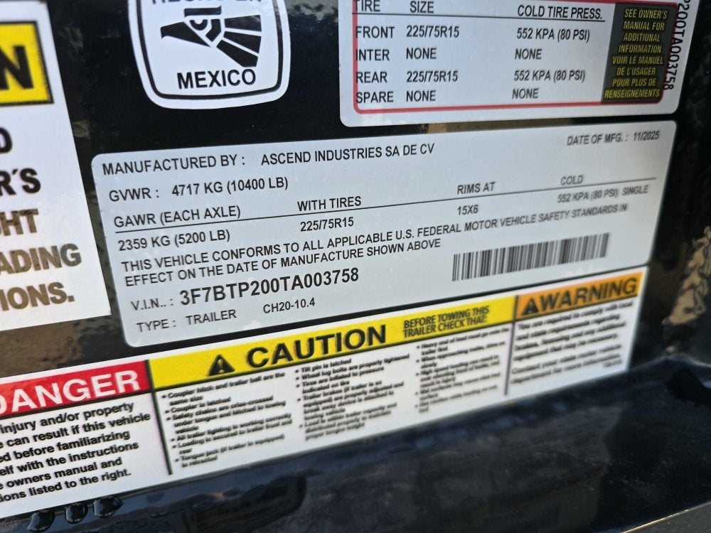 20' Stryker Car Hauler 10K GVWR 83' Wide (2) 5.2qK Axles - Single Car Trailers - Stryker Dealership Group