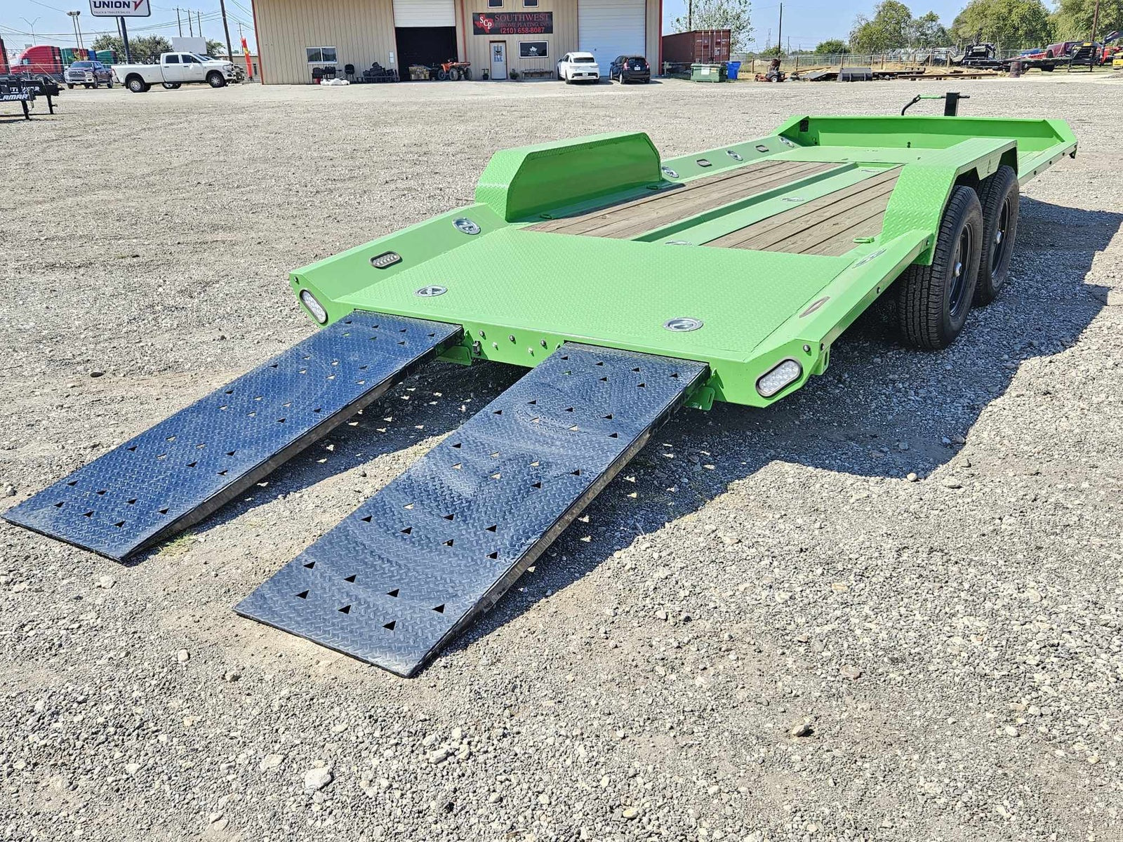 20' WMX Equipment Trailer (2) 7k Torsion Axles - Green 112982 - Equipment Trailers - Stryker Dealership Group