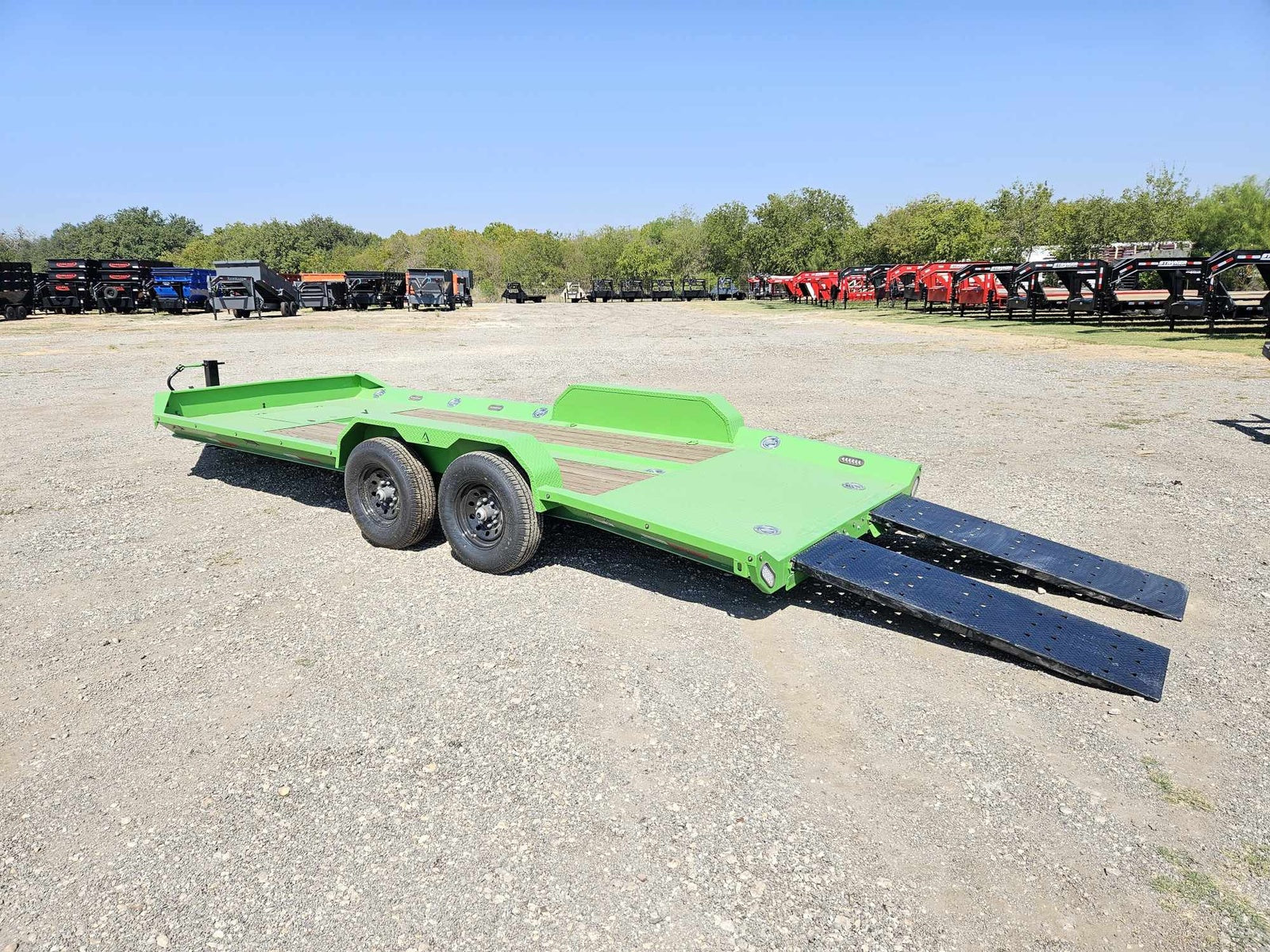 20' WMX Equipment Trailer (2) 7k Torsion Axles - Green 112982 - Equipment Trailers - Stryker Dealership Group