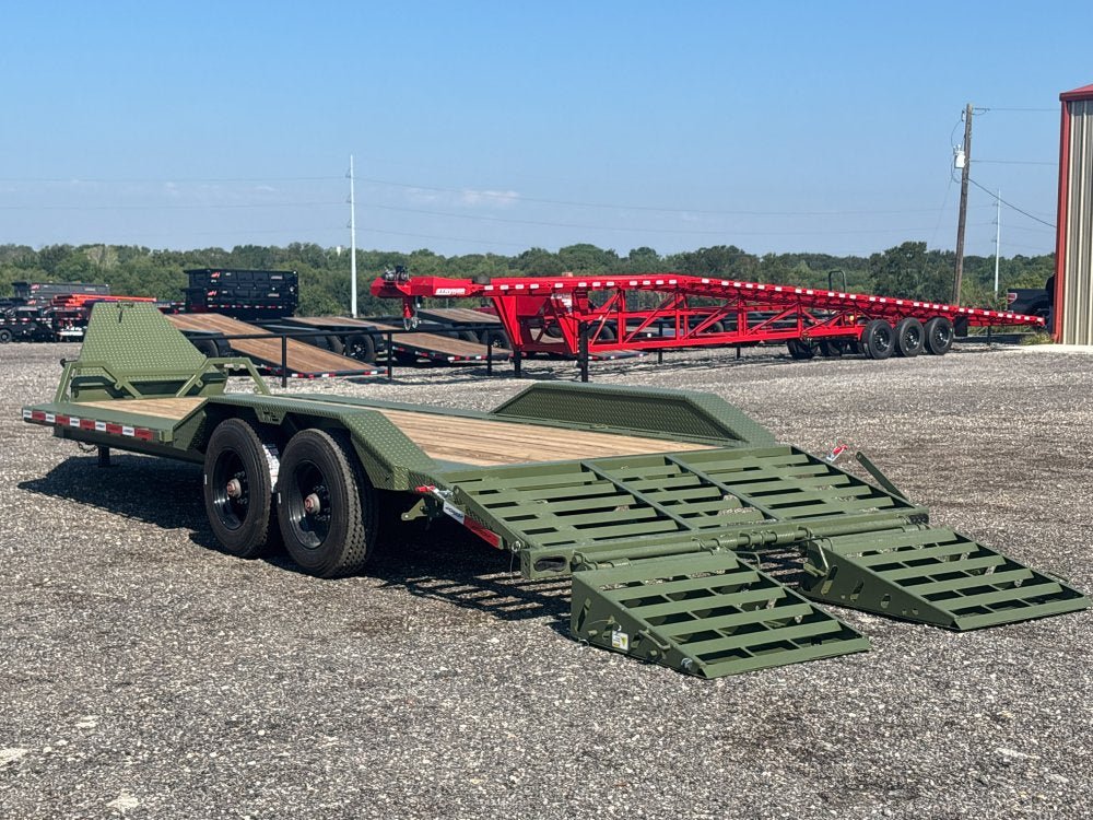 22' HEH Equipment Trailer (2) 10K Axles, Drive Over Fenders, 3' Dove W/ Mountain Ramps 12511 - Stryker Dealership Group
