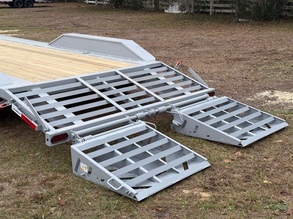 22' HEH Equipment Trailer (2) 10K Axles, Drive Over Fenders, 3' Dove W/ Mountain Ramps 7864 - Stryker Dealership Group