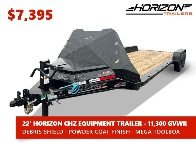 22' Horizon CHZ Equipment Trailer - (2) 5.2K Axles 016049 - Stryker Dealership Group