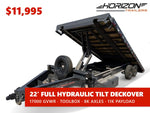 22' Horizon FFT Bumper Pull Full Deckover Tilt Trailer - (2) 8K Axles 015225 - Stryker Dealership Group