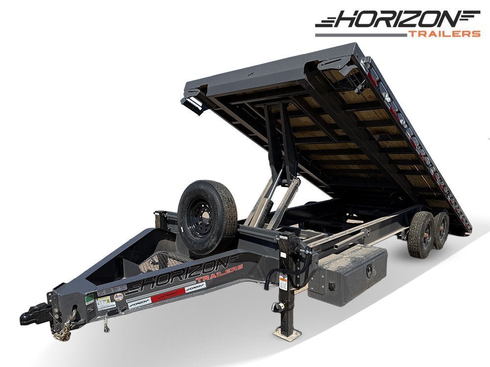 22' Horizon FFT Bumper Pull Full Deckover Tilt Trailer - (2) 8K Axles 015225 - Stryker Dealership Group