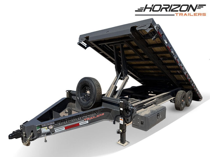 22' Horizon FFT Bumper Pull Full Deckover Tilt Trailer - (2) 8K Axles 015225 - Stryker Dealership Group