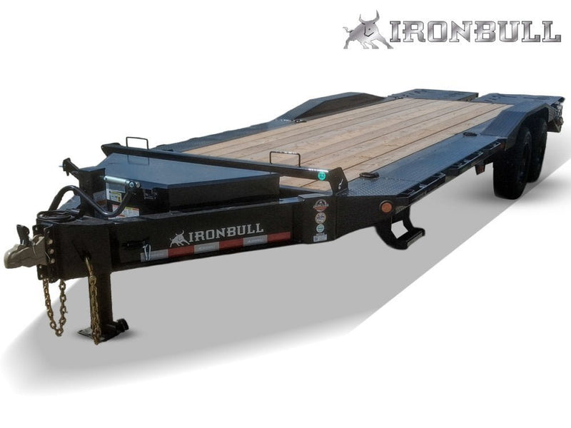 22' Iron Bull EHB Bumper Pull Equipment Trailer Mega Ramps - (2) 10,000 lb Axles 916924 - Stryker Dealership Group