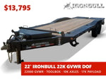 22' Iron Bull EHB Bumper Pull Equipment Trailer Mega Ramps - (2) 10,000 lb Axles 916924 - Stryker Dealership Group