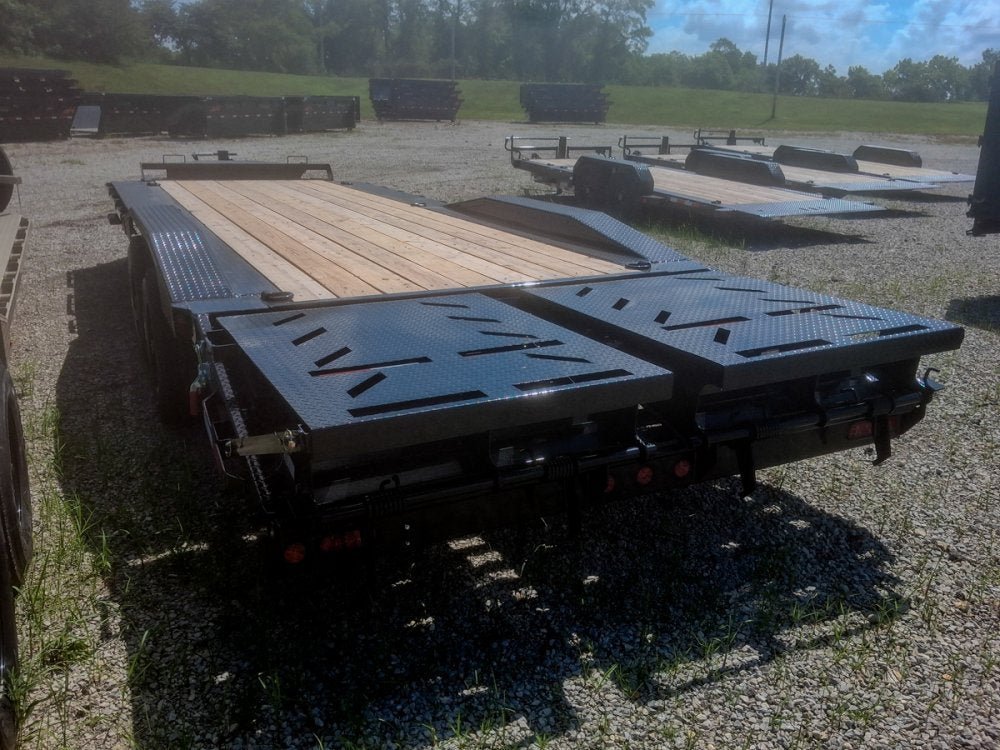 22' Iron Bull EHB Bumper Pull Equipment Trailer Mega Ramps - (2) 10,000 lb Axles 916924 - Stryker Dealership Group