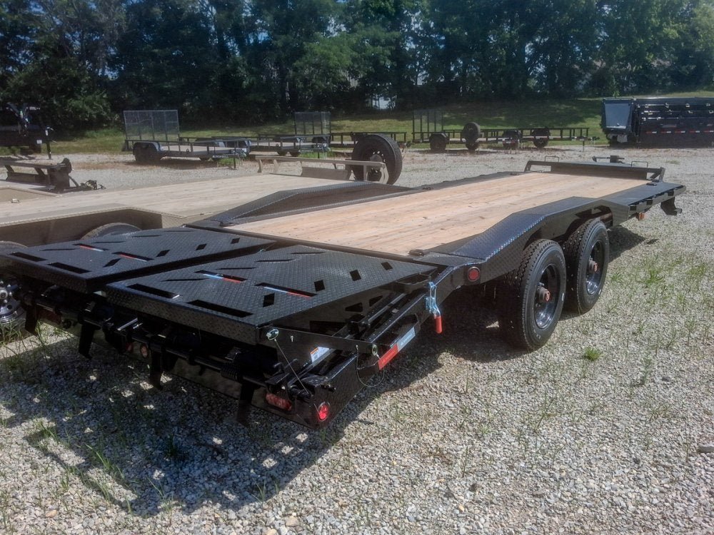 22' Iron Bull EHB Bumper Pull Equipment Trailer Mega Ramps - (2) 10,000 lb Axles 916924 - Stryker Dealership Group