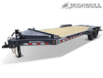 22' Iron Bull EWB Bumper Pull Equipment Trailer Mega Ramps - (2) 7,000 lb Axles 112610 - Stryker Dealership Group