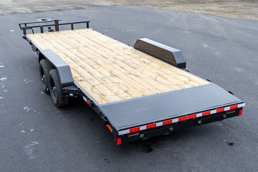 22' Single Car Trailer 10k GVWR Slide in Ramps - Stryker Dealership Group