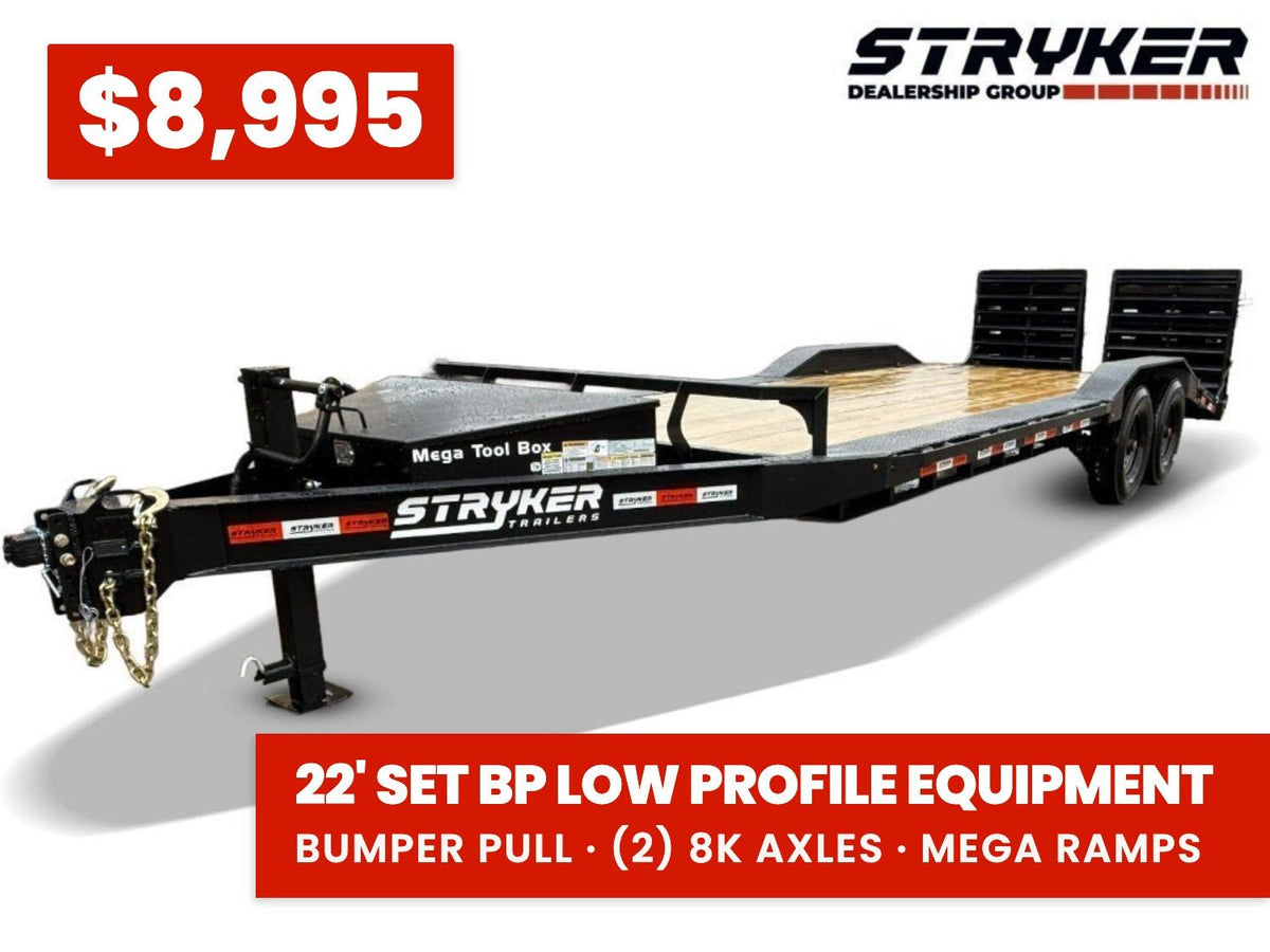 22' Stryker SET Bumper Pull Equipment Trailer DOF - (2) 7K Axles 004080 - Stryker Dealership Group