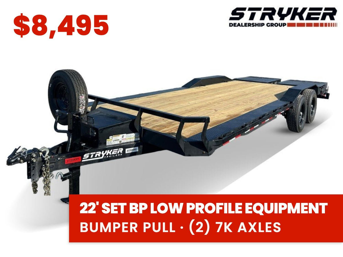 22' Stryker SET Bumper Pull Equipment Trailer DOF - (2) 7K Axles 004082 - Stryker Dealership Group