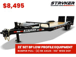 22' Stryker SET Bumper Pull Equipment Trailer DOF - (2) 8K Axles 004080 - Stryker Dealership Group