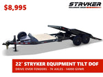 22' Tilt Trailer Drive Over Fenders, 7K Axles 003805 - Stryker Dealership Group