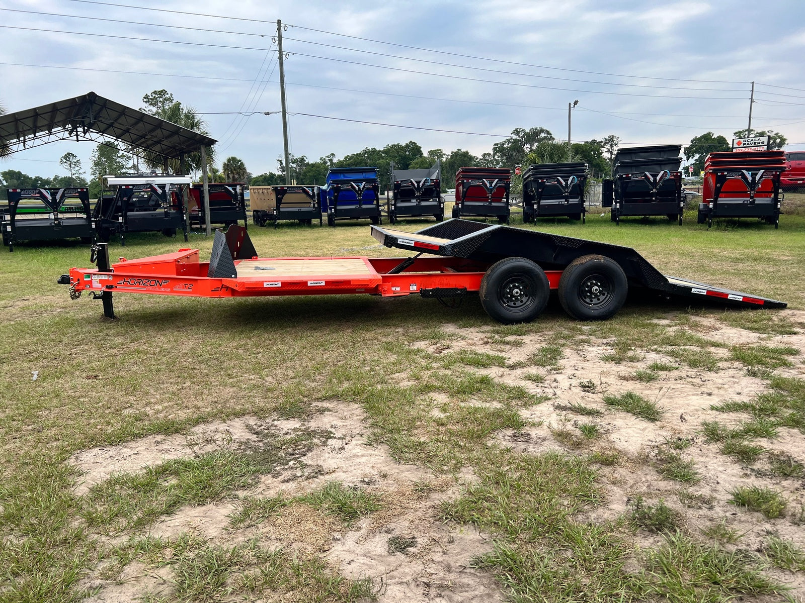 22' ETZ BP Equipment Trailer 2 - 7k Torsion Axles Slide in Ramps Drive Over Fenders 002767 - Equipment Trailers - Stryker Dealership Group