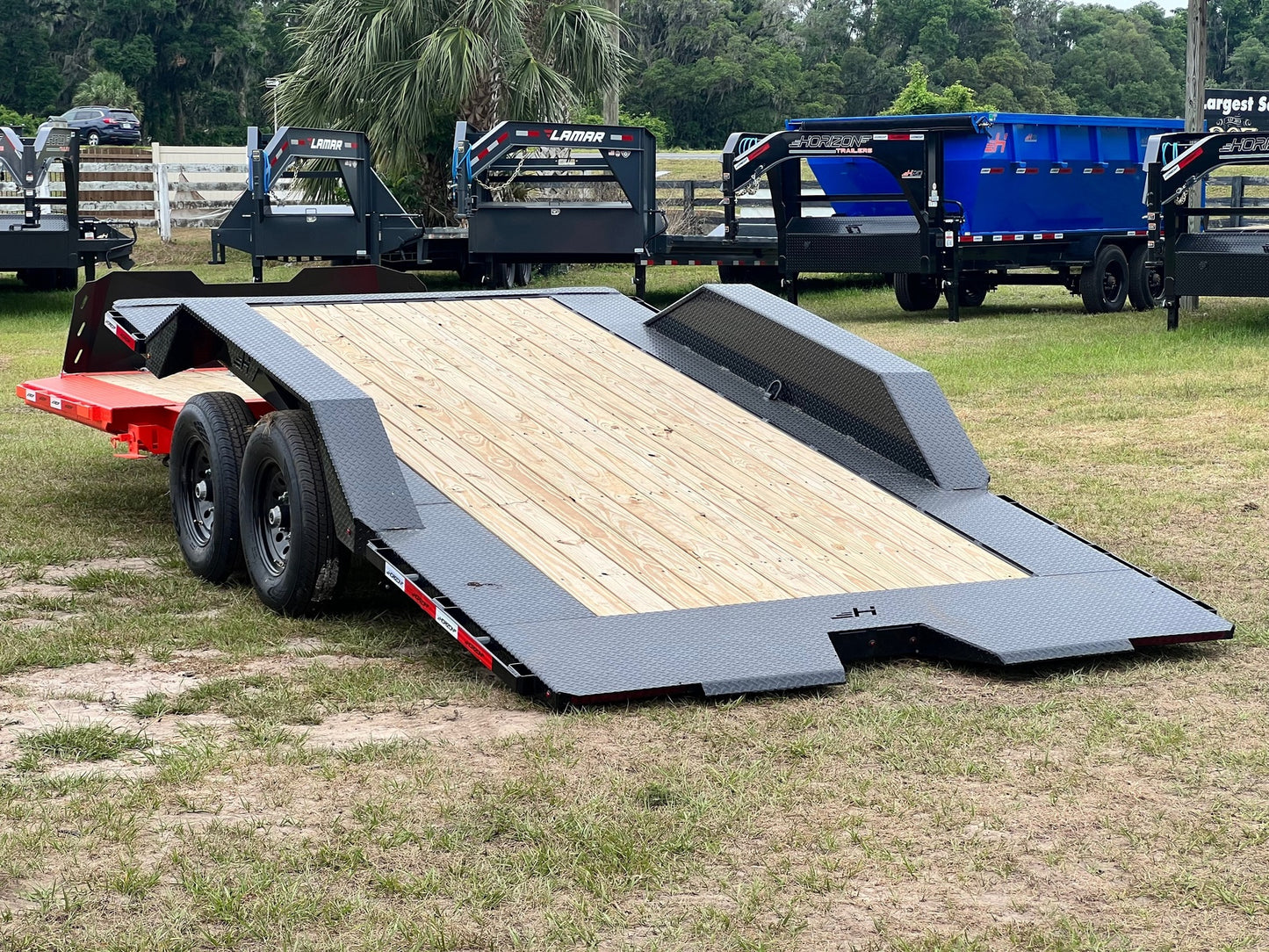 22' ETZ BP Equipment Trailer 2 - 7k Torsion Axles Slide in Ramps Drive Over Fenders 002767 - Equipment Trailers - Stryker Dealership Group