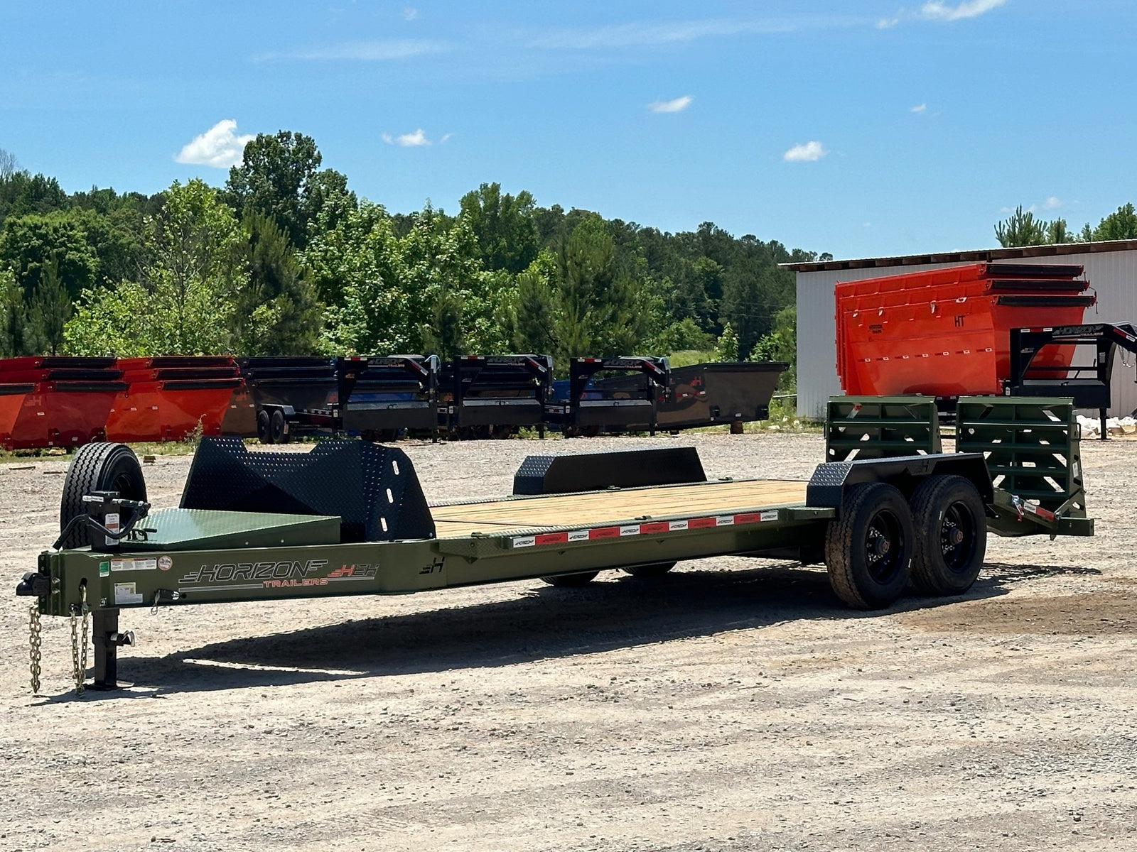 22' HEH BP Equipment Trailer 2-10k Axles Mega Ramps 003733 - Equipment Trailers - Stryker Dealership Group