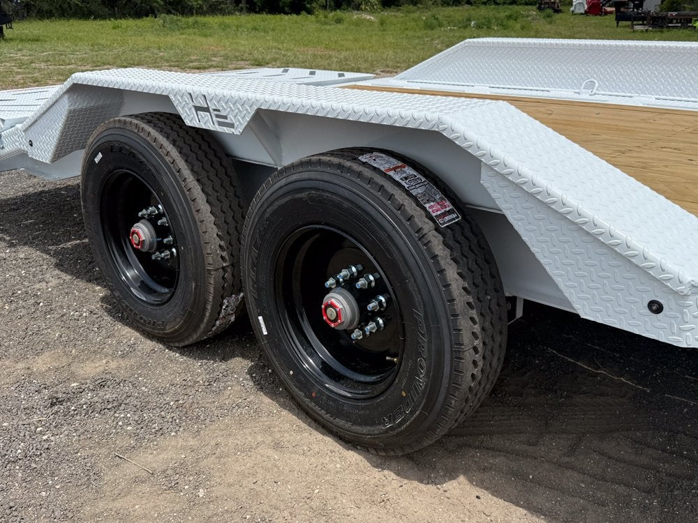 22' HEH Bumper Pull Equipment Trailer (2) 10K Axles, Drive Over Fenders, 3' Dove W/ Mountain Ramps - Equipment Trailers - Stryker Dealership Group