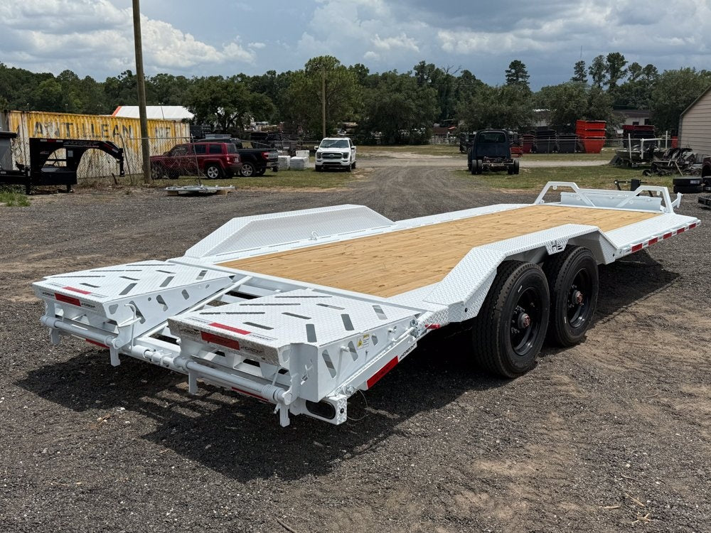 22' HEH Bumper Pull Equipment Trailer (2) 10K Axles, Drive Over Fenders, 3' Dove W/ Mountain Ramps - Equipment Trailers - Stryker Dealership Group