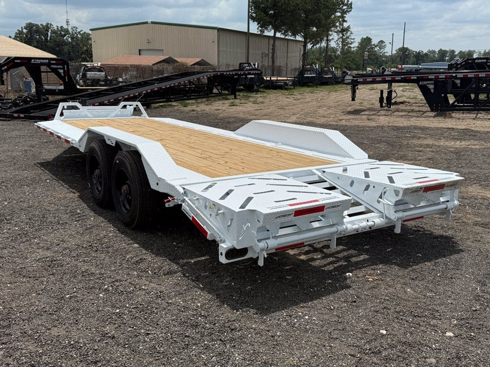 22' HEH Bumper Pull Equipment Trailer (2) 10K Axles, Drive Over Fenders, 3' Dove W/ Mountain Ramps - Equipment Trailers - Stryker Dealership Group