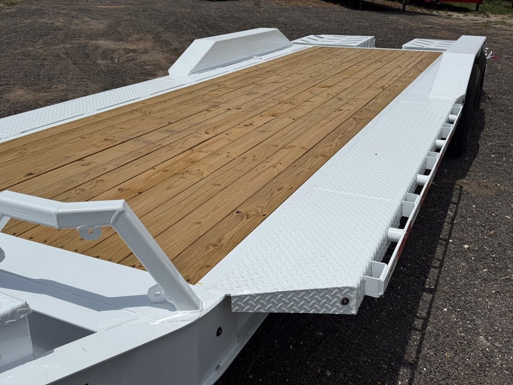 22' HEH Bumper Pull Equipment Trailer (2) 10K Axles, Drive Over Fenders, 3' Dove W/ Mountain Ramps - Equipment Trailers - Stryker Dealership Group