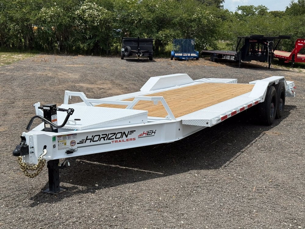 22' HEH Bumper Pull Equipment Trailer (2) 10K Axles, Drive Over Fenders, 3' Dove W/ Mountain Ramps - Equipment Trailers - Stryker Dealership Group