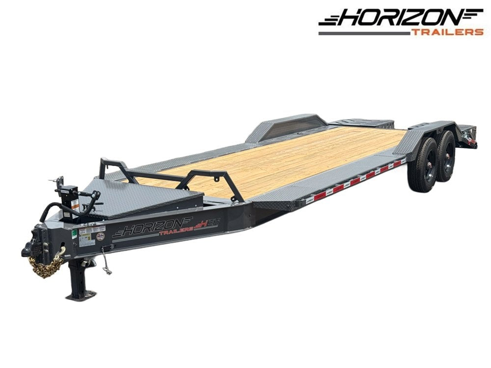 22' HEH Equipment Trailer (2) 10K Axles, Drive Over Fenders, 3' Dove W/ Mountain Ramps - Equipment Trailers - Stryker Dealership Group