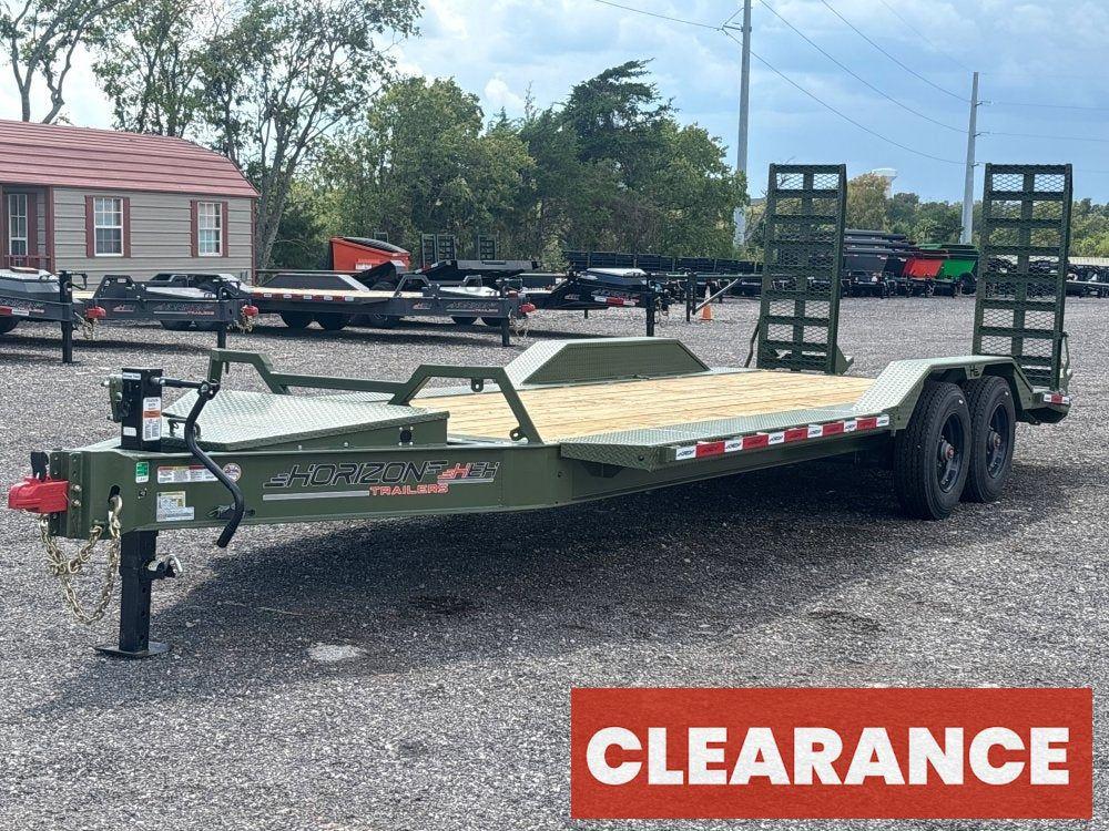 22' HEH Equipment Trailer (2) 10K Axles, Drive Over Fenders, 3' Dove W/ Mountain Ramps - Equipment Trailers - Stryker Dealership Group