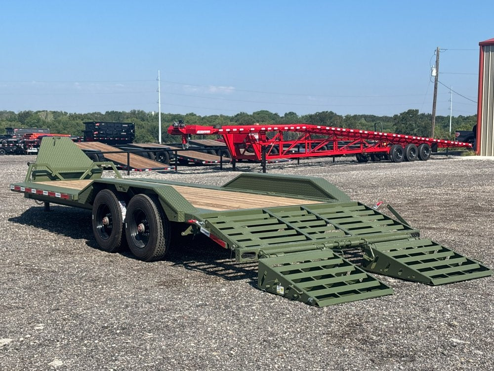 22' HEH Equipment Trailer (2) 10K Axles, Drive Over Fenders, 3' Dove W/ Mountain Ramps - Equipment Trailers - Stryker Dealership Group