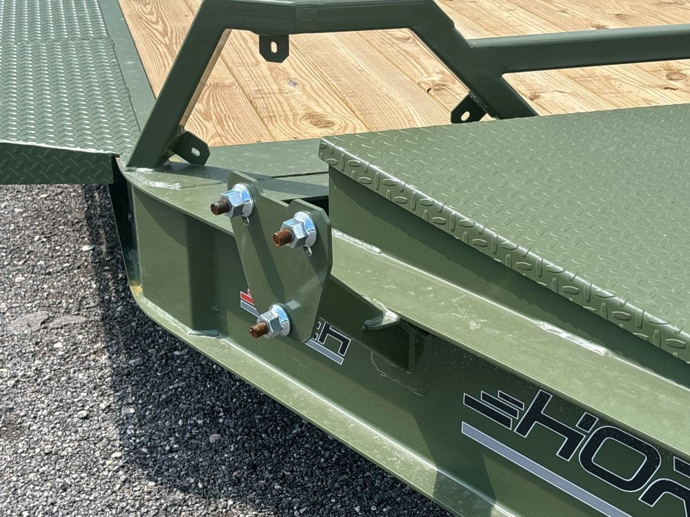 22' HEH Equipment Trailer (2) 10K Axles, Drive Over Fenders, 3' Dove W/Stand Up Ramps - Equipment Trailers - Stryker Dealership Group