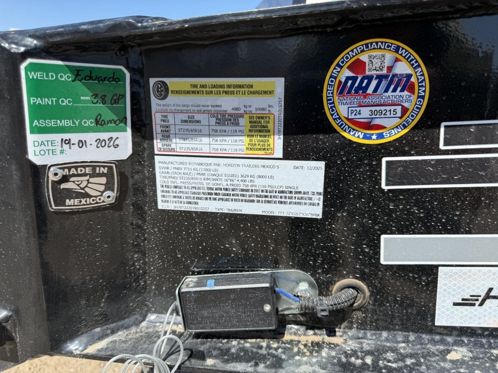 22' Horizon FFT Bumper Pull Full Deckover TIlt Trailer - (2) 8K Axles - Deckover Tilt - Deckover Trailers - Stryker Dealership Group