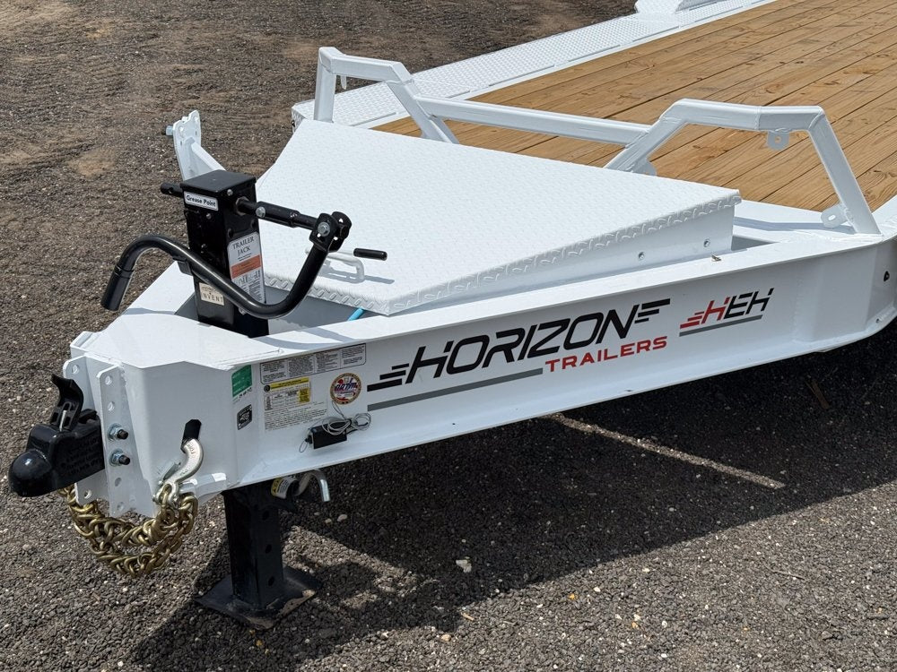 22' Horizon HEH Bumper Pull Equipment Trailer Mega Ramps - (2) 10K Axles - Equipment Trailers - Stryker Dealership Group