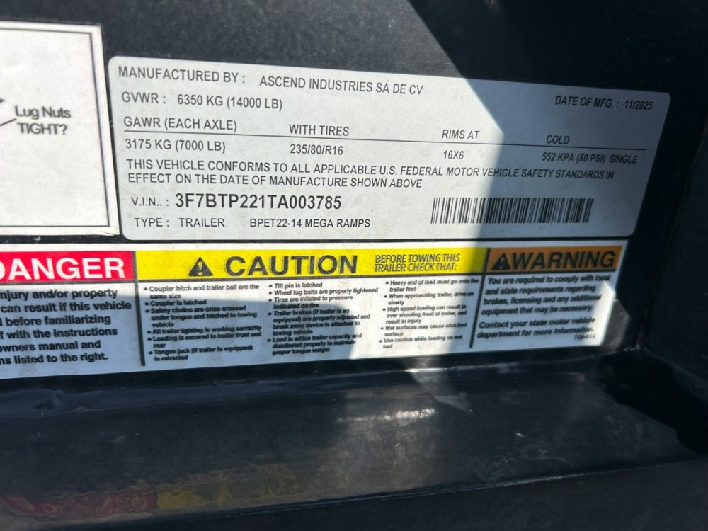 22' Stryker SET Bumper Pull Equipment Trailer DOF - (2) 7K Axles - Equipment Trailers - Stryker Dealership Group