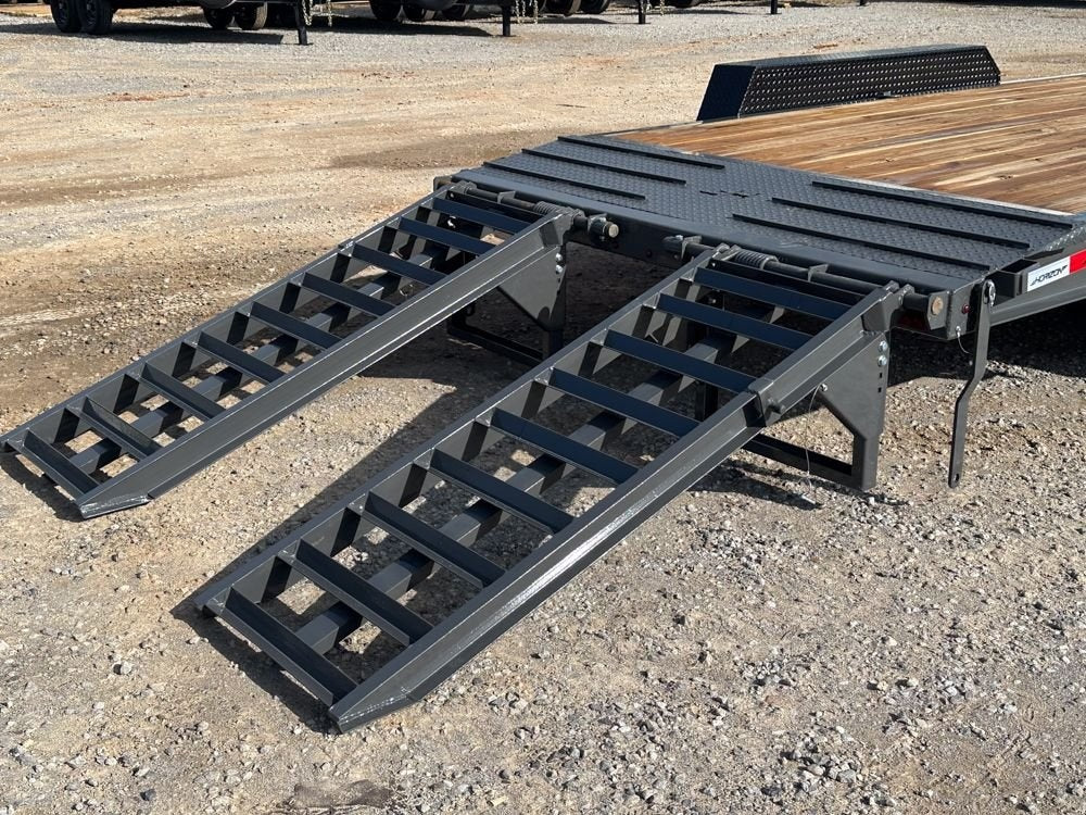 22' x 83" EHZ BP EQUIPMENT TRAILER (2) 7K Axles, Mega Ramps, 14 Ply Tires - Equipment Trailers - Stryker Dealership Group