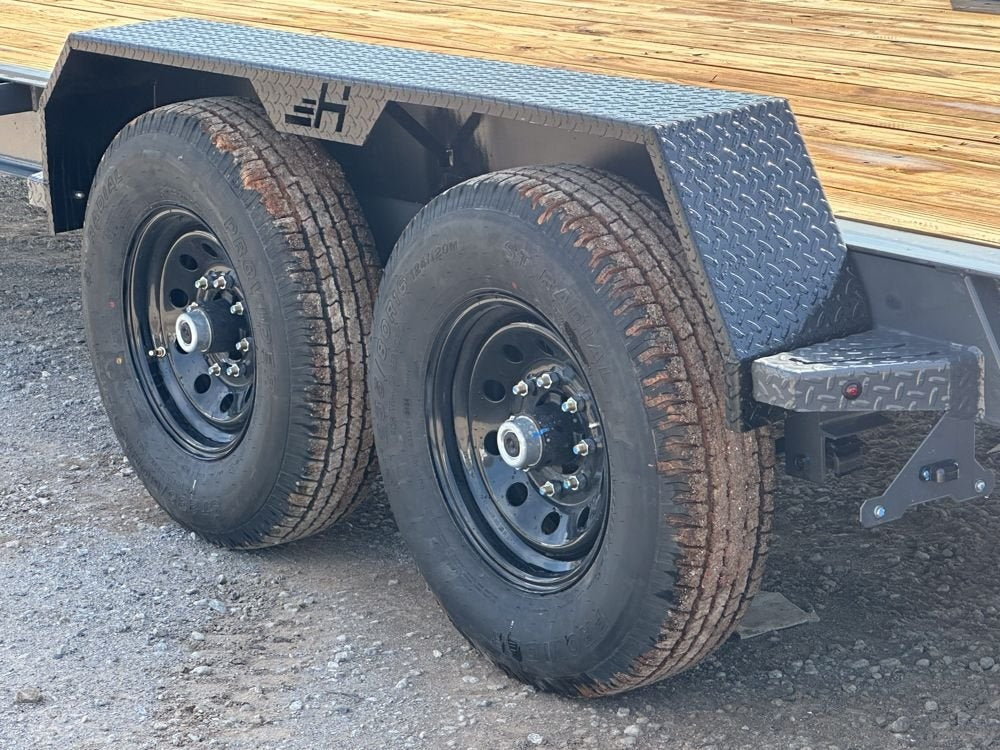 22' x 83" EHZ BP EQUIPMENT TRAILER (2) 7K Axles, Mega Ramps, 14 Ply Tires - Equipment Trailers - Stryker Dealership Group