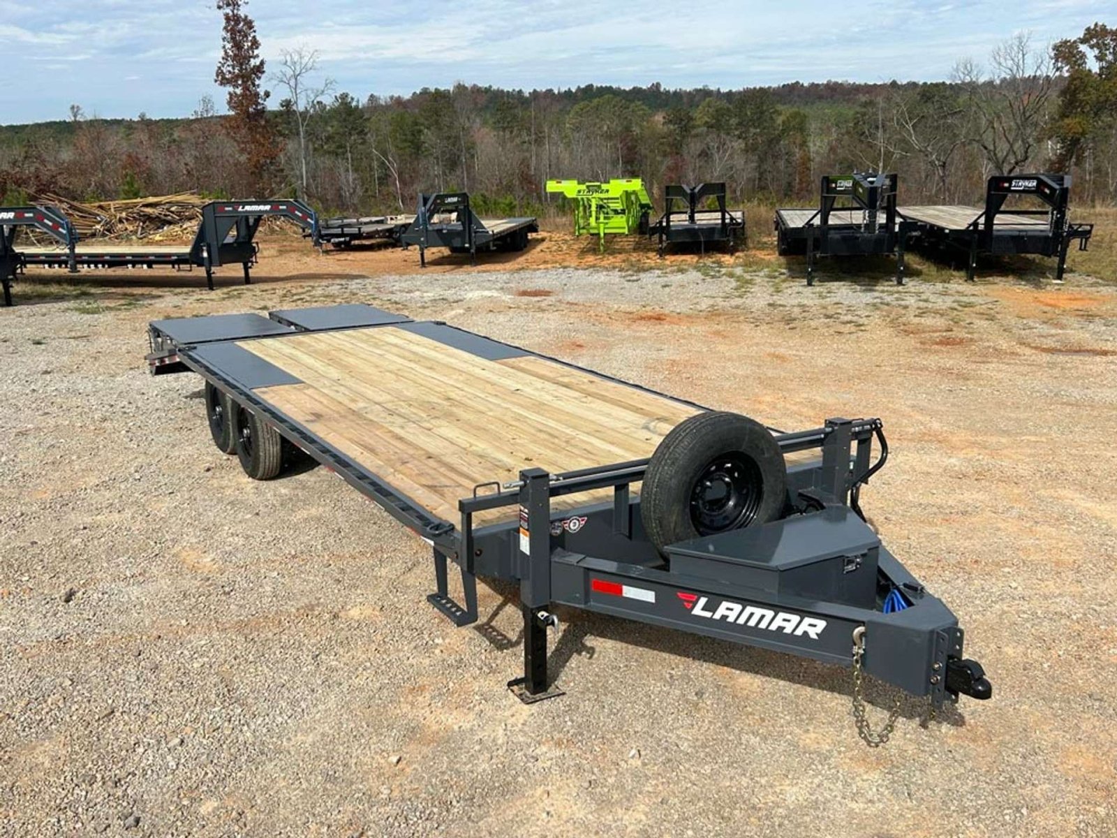 24' Bumper Pull Deckover 14k GVWR 7k Axles 125007 - Stryker Dealership Group