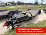 24' HEH Bumper Pull Equipment Trailer (2) 10K Axles, 3' Dove W/ Mountain Ramps 11823 - Stryker Dealership Group