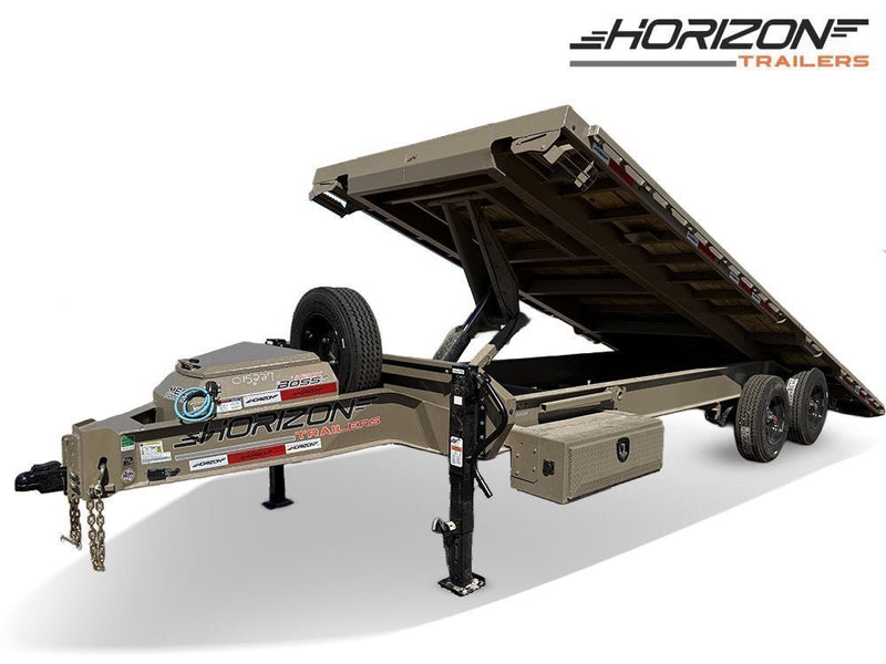 24' Horizon FFT Bumper Pull Full Deckover TIlt Trailer - (2) 10K Axles 018030 - Stryker Dealership Group