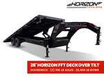 24' Horizon FFT Gooseneck Full Deckover TIlt Trailer - (2) 7K Axles 016920 - Stryker Dealership Group