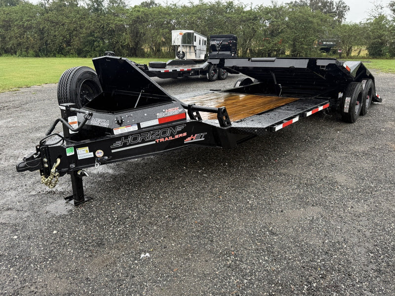24' Horizon HET Bumper Pull Equipment Tilt Trailer Drive Over Fenders - (2) 10K Axles 019989 - Stryker Dealership Group