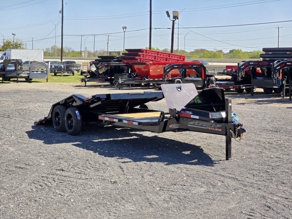 24' Horizon HET Bumper Pull Equipment Tilt Trailer Drive Over Fenders - (2) 10K Axles 15463 - Stryker Dealership Group