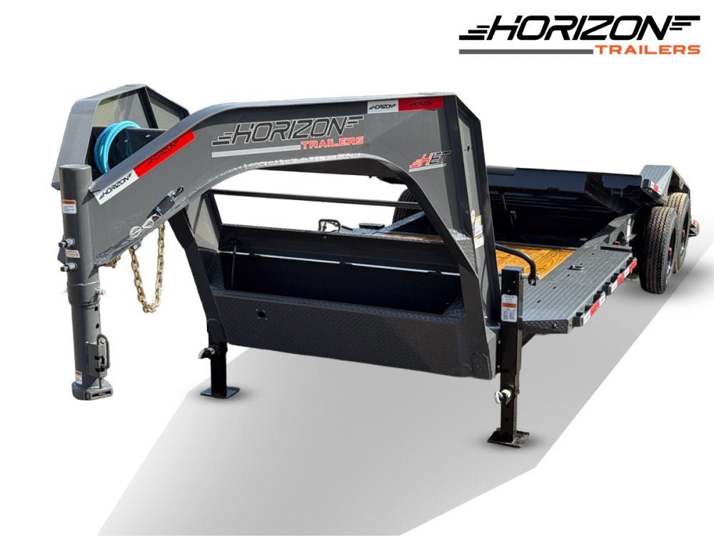 24' Horizon HET Gooseneck Equipment Tilt Trailer Drive Over Fenders - (2) 10K Axles 016856 - Stryker Dealership Group